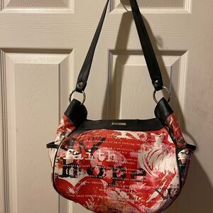 Miche  Faith and Hope  complete shoulder bag red ,white & black trims